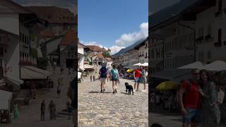 A medieval small town Gruyères in the canton of Fribourg Switzerlan🇨🇭fyp Switzerland Fribourg [upl. by Anerol]