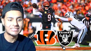 JOE BURROW 5 TDs RAIDERS VS BENGALS REACTION HIGHLIGHTS [upl. by Ahsenat]