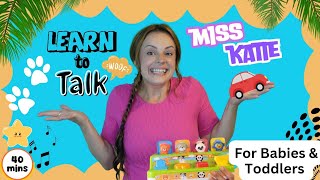 Baby amp Toddler Learning Speech Songs amp Sign Language with Miss Katie Learn to Talk  First Words [upl. by Rani]