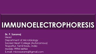 Immunoelectrophoresis [upl. by Akcimahs]