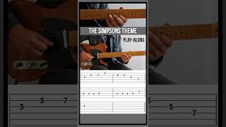 The Simpsons Theme Guitar TAB and PlayAlong [upl. by Garek]