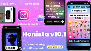 Honista v101 Update Tutorial 🤩  Honista iPhone Story Setting  Honista iOS Fonts Emojis Settings [upl. by Aidualk]