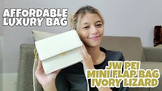 JW PEI MINI FLAP BAG IVORY LIZARD  REVIEW [upl. by Naejeillib]