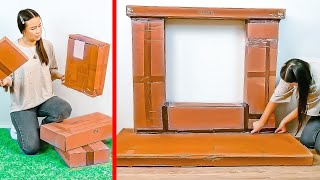 Transformez vos vieux cartons en magnifique déco de Noël  🎅 8 grandes idées de bricolage pour Noël [upl. by Salema]