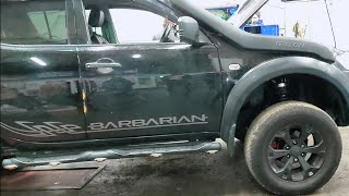 Mitsubishi L200 Front suspension spacer Lift DIY and first time installer tips mga karanger [upl. by Elleinod]