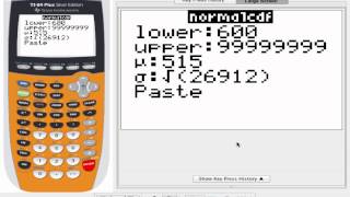 TI84 Tips Calculating NormalCDF [upl. by Farand991]