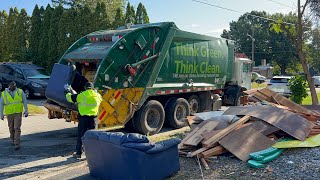 WM Garbage Truck Vs Fall Bulk Waste [upl. by Rianna]