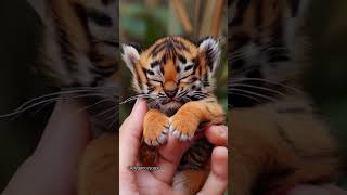 Baby cup just born tiger animals cat cute catvideos funny tigercats [upl. by Concepcion]