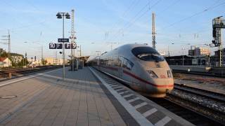 Arrival of an ICE 3 highspeed train at MunichPasing station [upl. by Chaworth713]