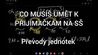 Přijímačky 2024  Převody jednotek [upl. by Amii]