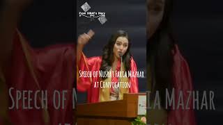 Nusrat Faria Mazhar speech convocation2024 bd [upl. by Nuahsed841]