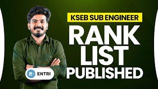 KSEB SUB ENGINEER RANK list Published  Download Now🔥🔥🔥 [upl. by Akiner]