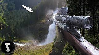 SUPER Long Range Airsoft Sniping Mountain Sniper Mission [upl. by Giesser]