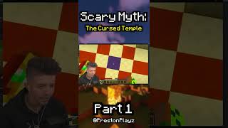 Minecraft Scary Myth The Cursed Temple 🛕 Part 1 prestonplayz minecraft videogames myths scary [upl. by Dranal703]