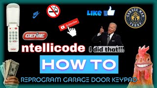 HOW TO reset  reprogram Genie Intellicode wireless garage door keypad [upl. by Annahoj464]