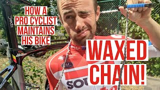 How a Pro cyclist maintains his bike WAXED CHAIN [upl. by Anahc]