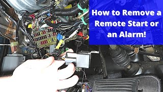 How to remove an aftermarket car alarm or remote car starter from ANY car [upl. by Ecarg]