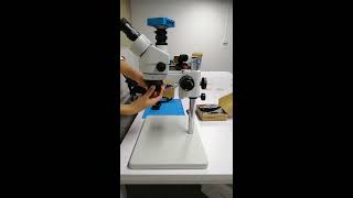 Eakins Trinocular stereo microscope installation video [upl. by Hentrich81]