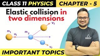 Elastic collision in 2 Dimensions  NCERT Chapter 5  Class 11 Physics Important topics [upl. by Evangelina]