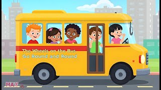 The Wheels on the Bus Go Round and Round  Nursery Rhyme for Preschoolers [upl. by Isleen]