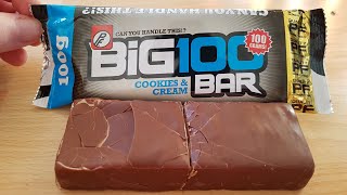 PF Big100 Cookies amp Cream Protein Bar [upl. by Thorvald]