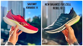 REVIEW ESPECIAL SAUCONY KINVARA 14 VS NEW BALANCE FUELCELL REBEL v3 [upl. by Harima]