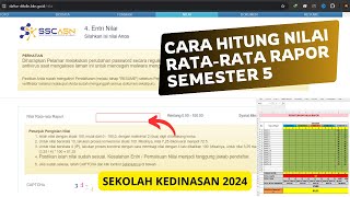 CARA HITUNG NILAI RATARATA RAPOR SEMESTER 5  Dikdin 2024 [upl. by Noerb886]