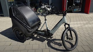 EBikes 2023 Cube Trike Hybrid Family 750 Lastenrad Bosch Mittelmotor Cargo Line Smart Werbung [upl. by Afatsuom597]