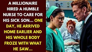 A MILLIONAIRE HIRED A HUMBLE NURSE TO CARE FOR HIS SICK SON ONE DAY HE ARRIVED HOME EARLIER [upl. by Rayna]