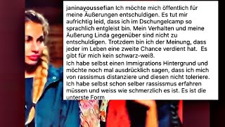 Janina Youssefian Offizielles Statement nach Dschungelcamp Rassismus Rauswurf [upl. by Penney157]