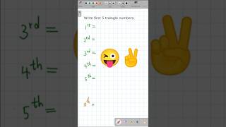 First 5 Triangle Numbers🎭maths number [upl. by Wauters]