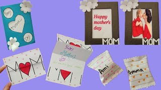 4 different card making ideas mothers day ❤️ [upl. by Trevlac]