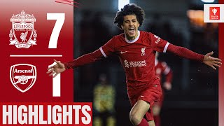 Reds score SEVEN in FA Youth Cup win Liverpool 71 Arsenal  Highlights [upl. by Ressan]