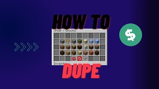 How to DUPE in nearly ANY Minecraft server Check Description [upl. by Kaufmann]