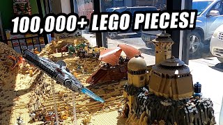 Huge LEGO Star Wars Tatooine Diorama – Sandcrawler Razor Crest Millennium Falcon amp More [upl. by Nylekcaj794]