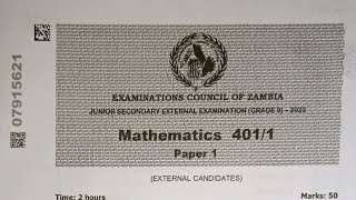 Grade 9 mathematics paper 1 2023 [upl. by Beller]