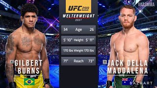 GILBERT BURNS VS JACK DELLA MADDALENA FULL FIGHT UFC 299 [upl. by Melville]