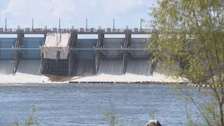 Trinity River Authority issues emergency alert due to issue on spillway at Lake Livingston Dam [upl. by Uno]