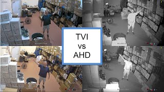 TVI vs AHD 1080p HD Security Camera Comparison [upl. by Garber]