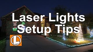 Star Shower Christmas Laser Lights  Slide Show Projector Setup Tips Security Testing and Footage [upl. by Refinnej]