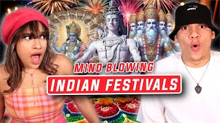 Latinos react to Indian Festivals amp celebrations for the first time [upl. by Mont]