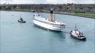 SS KEEWATIN  Downbound Under Tow Port Huron Michigan 4262023 [upl. by Nidorf]