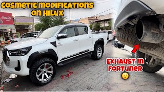 These hilux mods will blow your mind  Exhaust sound in Toyota Fortuner [upl. by Acirfa]