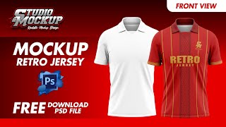 MOCKUP Jersey RETRO  FREE DOWNLOAD MOCKUP  FRONT  MOCKUP FILE PSD [upl. by Rangel18]