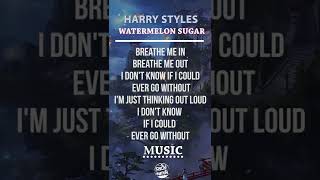 Harry Styles  Watermelon Sugar High Lyrics Video Shorts [upl. by Tem]