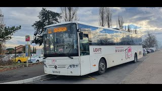 TIMELAPSE Roadtrip Ligne TIL 111 de StÉtienne Gare Châteaucreux à Montbrison Hôpital Beauregard [upl. by Patrizia]