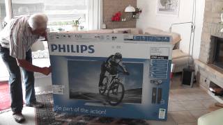 Philips 3D Fernsehapparat 55PFL7007 Aufstellung u Inbetriebnahme [upl. by Yblek]