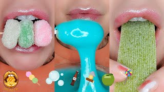 Satisfying ASMR Eating Emoji Food JAPANESE CANDY HAUL Mukbang [upl. by Llecrep665]