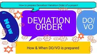 Deviation order Variation order Change in order of a construction work [upl. by Alyose]