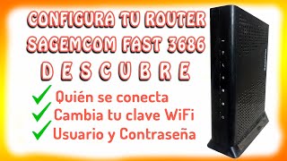 configurar router sagemcom fast 3686 Claro usuario y contraseña quién se conecta [upl. by Lhary]